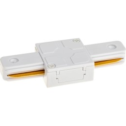 Коннектор трековый для соединения шинопровода прямой жесткий ARTLINE пластик/медь бел. Ritter 59743