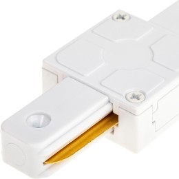 Коннектор трековый для соединения шинопровода прямой жесткий ARTLINE пластик/медь бел. Ritter 59743