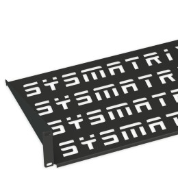 Полка 19дюйм консольная перф. 1U глубина 300мм (RAL 9004) черн. SYSMATRIX SH 3003.900