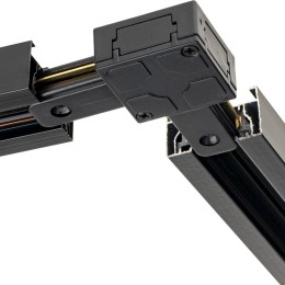 Коннектор трековый для соединения шинопровода угловой жесткий ARTLINE пластик/медь черн. Ritter 5974