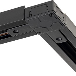 Коннектор трековый для соединения шинопровода угловой жесткий ARTLINE пластик/медь черн. Ritter 5974