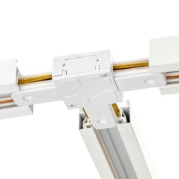 Коннектор трековый для соединения шинопровода Т-образн. жесткий ARTLINE пластик/медь бел. Ritter 597