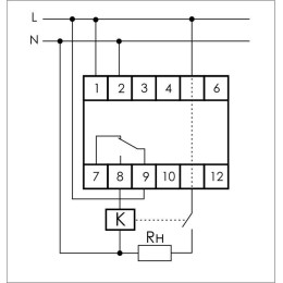 Ограничитель мощности ОМ-1-3 1ф 1-10кВт с цифровым индикатором и крыш. под пломбировку 230В AC 16А 1