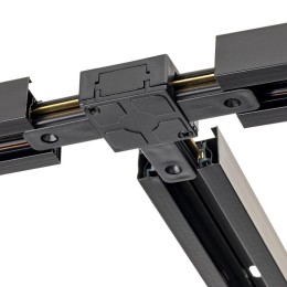 Коннектор трековый для соединения шинопровода Т-образн. жесткий ARTLINE пластик/медь черн. Ritter 59