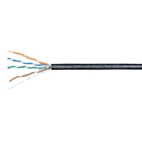 Кабель витая пара U/UTP кат.5E 4х2х24AWG solid HDPE LSZH-UV OUTDOOR UTP-4P-Cat.5e-SOLID-OUT-LSZH-UV