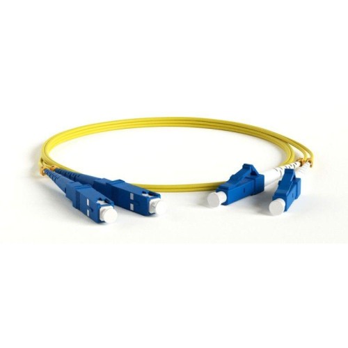 Патч-корд FC-D2-9-LC/UR-SC/UR-H-20M-LSZH-YL волоконно-оптический (шнур) SM 9/125 (OS2) LC/UPC-SC/UPC
