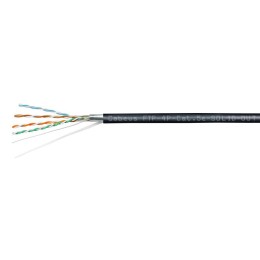 Кабель витая пара F/UTP кат.5E 4х2х24AWG solid LSZH-UV OUTDOOR FTP-4P-Cat.5e-SOLID-OUT-LSZH-UV черн.