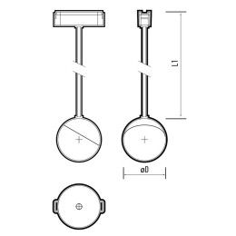 Светильник светодиодный трековый MTR16 3010P-1m 10Вт 4000К 100град. BL IP20 низковольтный Pro черн.