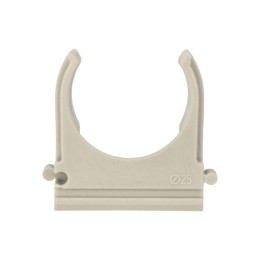 Держатель для труб (клипса) d25мм сер. (уп.10шт) Rexant 28-0125-4