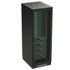 Шкаф напольный 24U 600х600 двери перфорированная/перфорированная укомплектован вводом и заглушками R