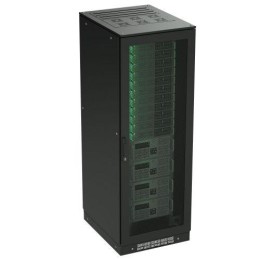 Шкаф напольный 24U 600х600 двери перфорированная/перфорированная укомплектован вводом и заглушками R