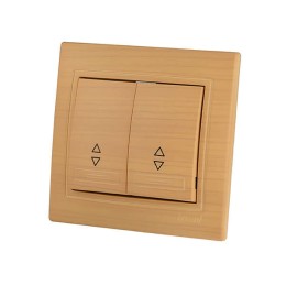 Переключатель проходной 2-кл. Mira ясень LEZARD 701-4747-106