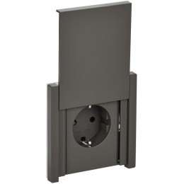 Розетка СП FORTE&PIANO 16А IP44 FP321 с заземл. защ. шторки с крышкой винт. крепл. сер. IEK FP-R16-1