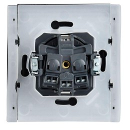 Розетка СП FORTE&PIANO 16А IP44 FP321 с заземл. защ. шторки с крышкой винт. крепл. сер. IEK FP-R16-1