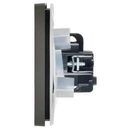 Розетка СП FORTE&PIANO 16А IP44 FP321 с заземл. защ. шторки с крышкой винт. крепл. сер. IEK FP-R16-1