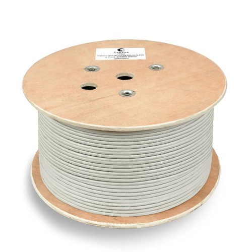 Кабель витая пара F/UTP кат.6 4х2х23AWG solid PVC нг(А)-LS FTP-4P-Cat.6-SOLID-GY сер. (уп.305м) Cabe