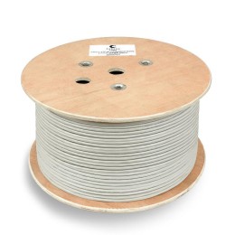 Кабель витая пара SF/UTP кат.5E 4х2х24AWG patch PVC нг(А)-LS SFTP-4P-Cat.5e-PATCH-GY сер. (уп.305м)