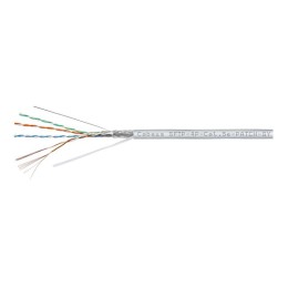 Кабель витая пара SF/UTP кат.5E 4х2х24AWG patch PVC нг(А)-LS SFTP-4P-Cat.5e-PATCH-GY сер. (уп.305м)