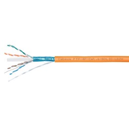 Кабель витая пара F/UTP кат.6 4х2х23AWG solid LSZH нг(А)-HF FTP-4P-Cat.6-SOLID-LSZH оранж. (уп.305м)