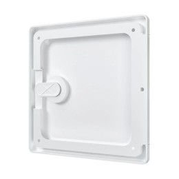 Люк-дверца ревизионная накладная 150х150мм с ручкой-задвижкой АБС бел. EVECS ЛТ1515П