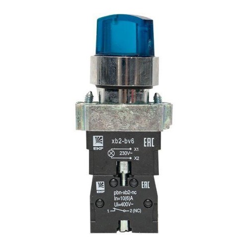 Переключатель BD33 3P с син. подсветкой 230В NO PROxima EKF xb2-bk33-b-230