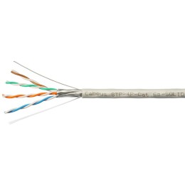 Кабель витая пара U/FTP кат.6A 4х2х23AWG solid PVC нг(А)-LS STP-4P-Cat.6a-SOLID-IN-PVC сер. (уп.305м