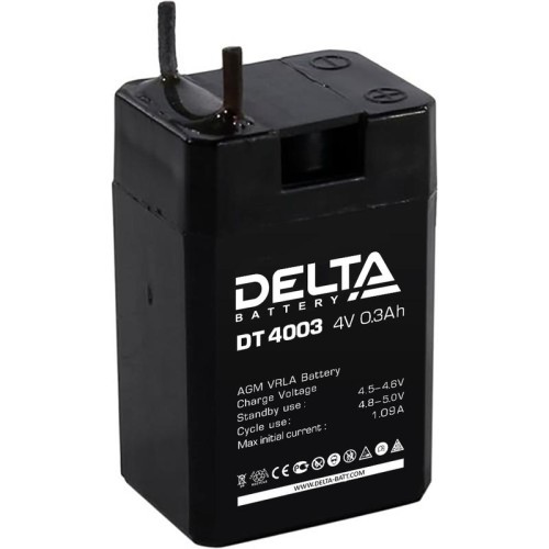 Аккумулятор ОПС 4В 0.3А.ч DT 4003 Delta 4614010040018