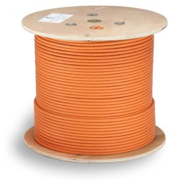 Кабель витая пара U/FTP кат.6A 4х2х23AWG solid LSZH нг(А)-HF STP-4P-Cat.6a-SOLID-IN-LSZH оранж. (уп.
