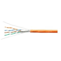 Кабель витая пара U/FTP кат.6A 4х2х23AWG solid LSZH нг(А)-HF STP-4P-Cat.6a-SOLID-IN-LSZH оранж. (уп.