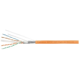 Кабель витая пара SF/UTP кат.6 4х2х23AWG solid LSZH нг(А)-HF SFTP-4P-Cat.6-SOLID-LSZH оранж. (уп.305