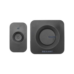 Звонок беспроводной дверной 52 мелодии IP56 черн. Rexant 73-0017