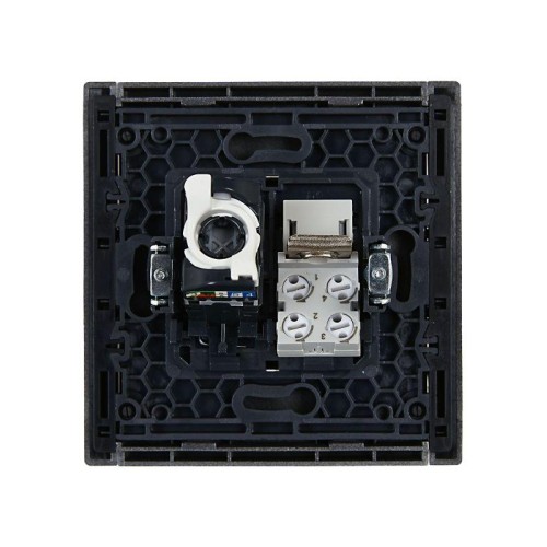 Розетка 2-м RJ11+RJ45 кат.5E FORTE&PIANO FP535 сталь IEK FP-KT20-O-1-K46
