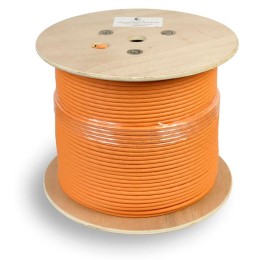 Кабель витая пара S/FTP кат.7A 4х2х23AWG solid LSZH нг(А)-HF SSTP-4P-Cat.7a-SOLID-IN-LSZH оранж. (уп