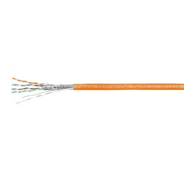 Кабель витая пара S/FTP кат.7A 4х2х23AWG solid LSZH нг(А)-HF SSTP-4P-Cat.7a-SOLID-IN-LSZH оранж. (уп