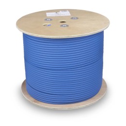 Кабель витая пара S/FTP кат.8 4х2х23AWG solid LSZH нг(А)-HF SSTP-4P-Cat.8-SOLID-IN-LSZH-BL син. (уп.