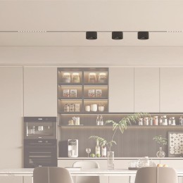 Светильник светодиодный трековый MTR16 3208 8Вт 3000К 25град. BL IP20 низковольтный Pro черн. JazzWa