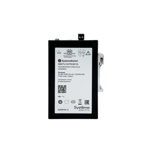 Коммутатор промышленный неуправляемый Ethernet 2х10/100/1000BaseT 1х100/1000BaseX SFP SE NSETU103T02