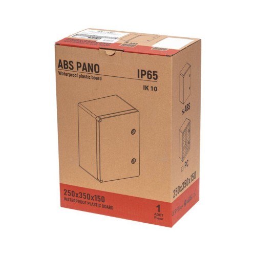 Корпус пластиковый ЩМПп 350х250х150 ABS УХЛ1 IP65 с монтажной панелью Rexant 11-0401