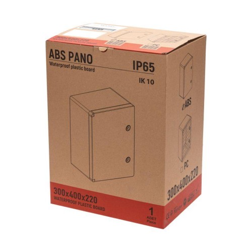 Корпус пластиковый ЩМПп 400х300х220 ABS УХЛ1 IP65 с монтажной панелью Rexant 11-0403