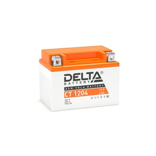 Аккумулятор стартерный 12В 4А.ч CT 1204 Delta 3401010030004