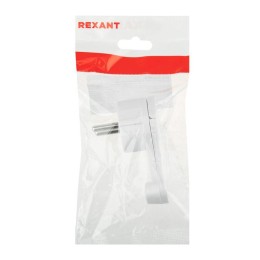 Вилка Евро угловая 16А с заземл. плоская за шкаф бел. Rexant 16-0734