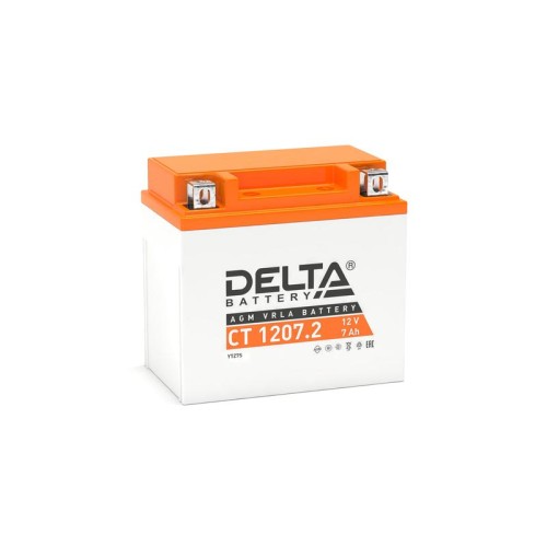 Аккумулятор стартерный 12В 7А.ч CT 1207.2 Delta 3401010030005