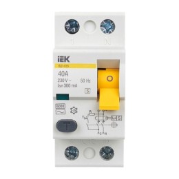 Выключатель дифференциального тока (УЗО) 2п 40А 300мА тип ACS ВД1-63S KARAT IEK MDV12-2-040-300