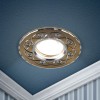ЭРА KL40 SL/GD/1 Светильник Светильник литой "алюминевый " MR16,12V/220V, 50W золото/серебро (