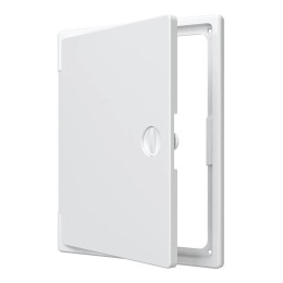 Люк-дверца ревизионная накладная 200х250мм с ручкой-задвижкой АБС бел. EVECS ЛТ2025П