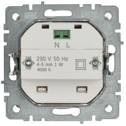 Подсветка светодиодная BRITE встраив. ПЛ20-БрБ механизм бел. IEK BR-FL20-K01