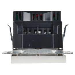 Розетка BRITE РЮш10-1-БрБ 16А с USB A+A 2.1А с заземл. защ. шторки механизм бел. IEK BR-R14-16-U21-D