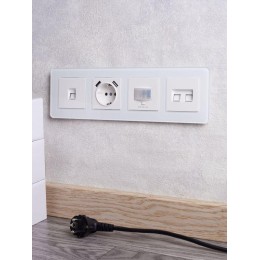 Розетка BRITE РЮш10-2-БрБ 16А с USB A+A 3.1А с заземл. защ. шторки механизм бел. IEK BR-R14-16-U21-D