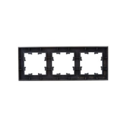 Рамка 3-м BRITE РУ-3-1-БрА металл алюм. IEK BR-M32-M-K47