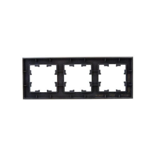 Рамка 3-м BRITE РУ-3-1-БрА металл алюм. IEK BR-M32-M-K47